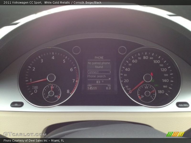 White Gold Metallic / Cornsilk Beige/Black 2011 Volkswagen CC Sport