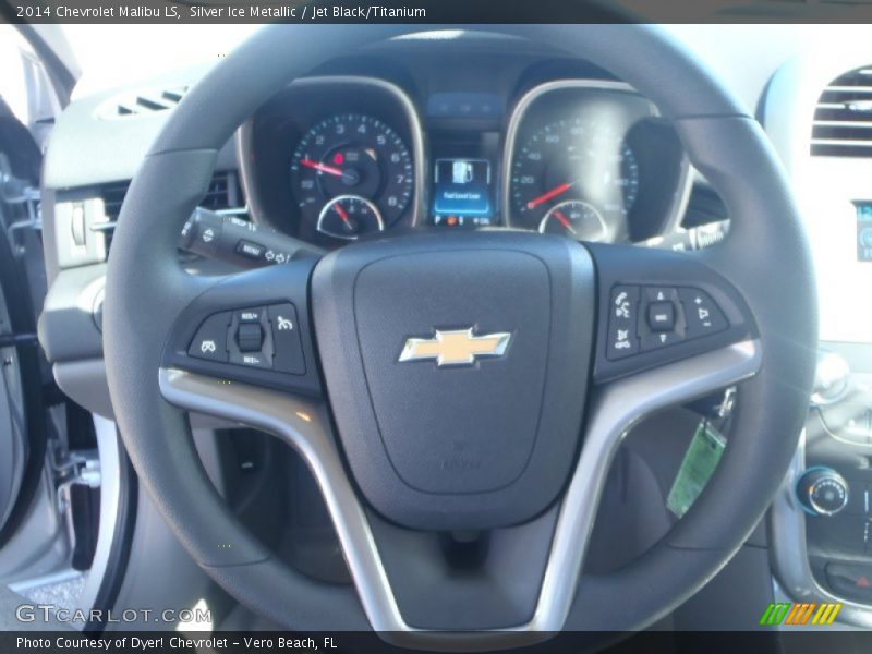 Silver Ice Metallic / Jet Black/Titanium 2014 Chevrolet Malibu LS
