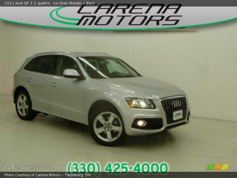 Ice Silver Metallic / Black 2011 Audi Q5 3.2 quattro