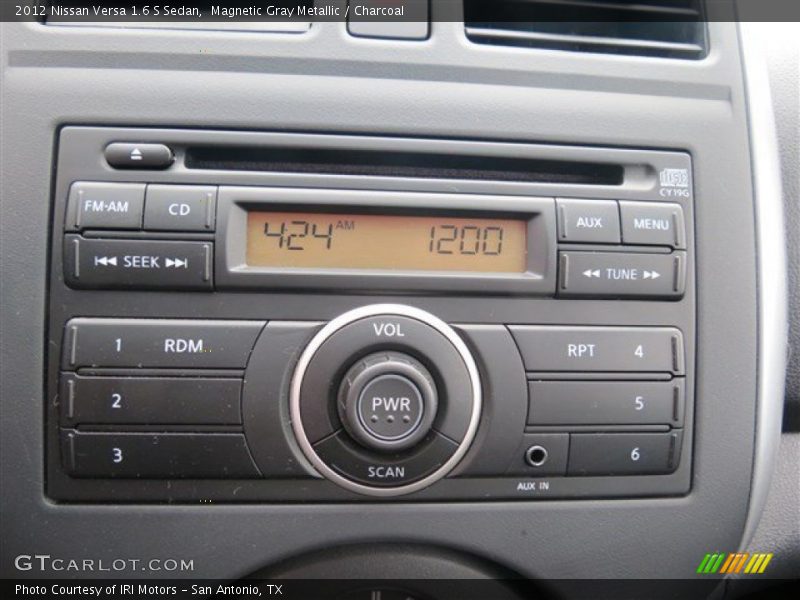 Magnetic Gray Metallic / Charcoal 2012 Nissan Versa 1.6 S Sedan