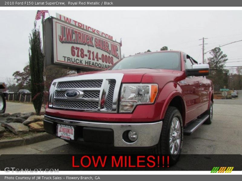 Royal Red Metallic / Black 2010 Ford F150 Lariat SuperCrew