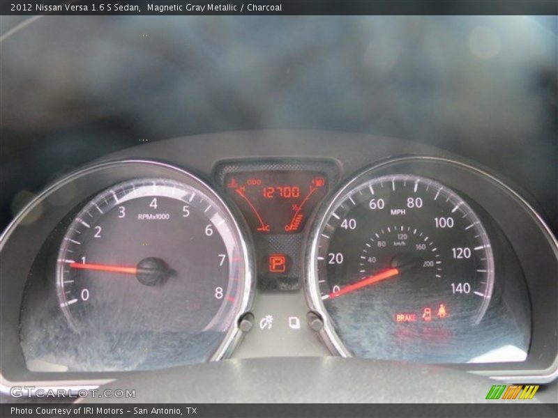 Magnetic Gray Metallic / Charcoal 2012 Nissan Versa 1.6 S Sedan