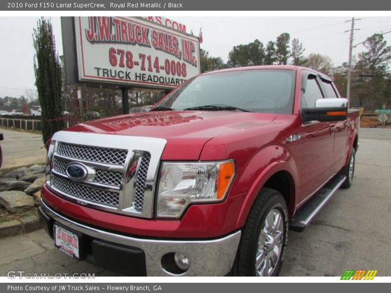 Royal Red Metallic / Black 2010 Ford F150 Lariat SuperCrew