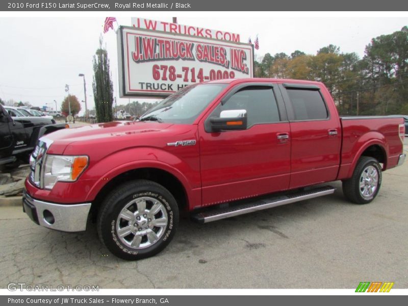 Royal Red Metallic / Black 2010 Ford F150 Lariat SuperCrew