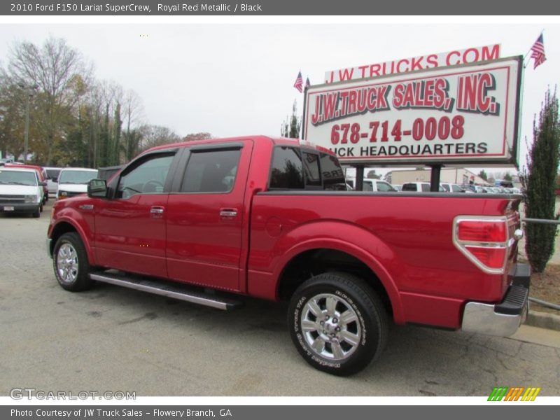 Royal Red Metallic / Black 2010 Ford F150 Lariat SuperCrew