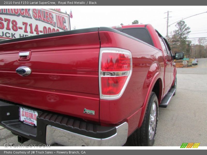 Royal Red Metallic / Black 2010 Ford F150 Lariat SuperCrew