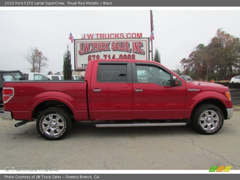 Royal Red Metallic / Black 2010 Ford F150 Lariat SuperCrew