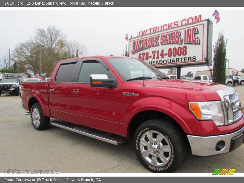 Royal Red Metallic / Black 2010 Ford F150 Lariat SuperCrew