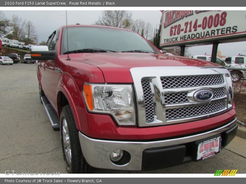 Royal Red Metallic / Black 2010 Ford F150 Lariat SuperCrew
