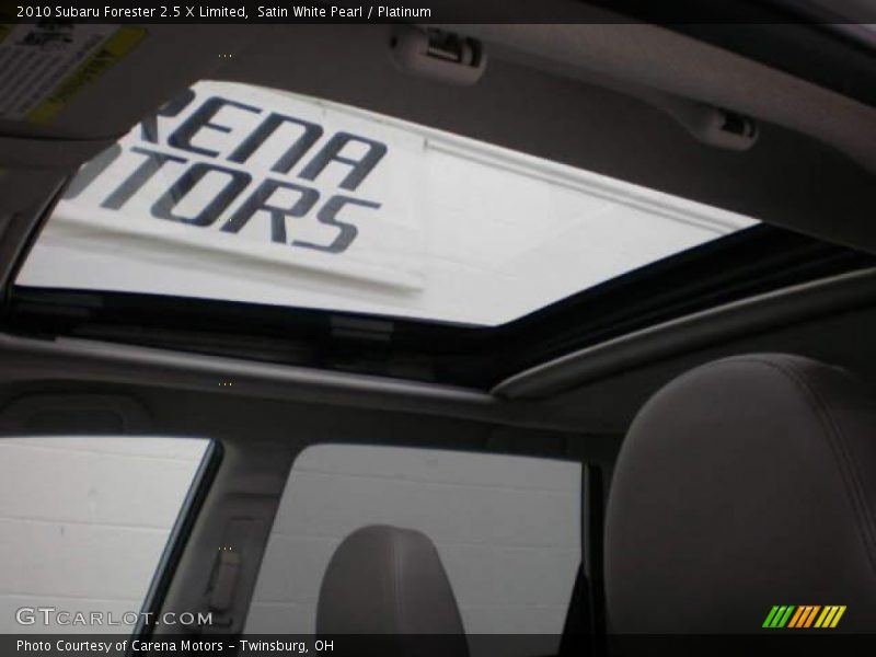 Satin White Pearl / Platinum 2010 Subaru Forester 2.5 X Limited