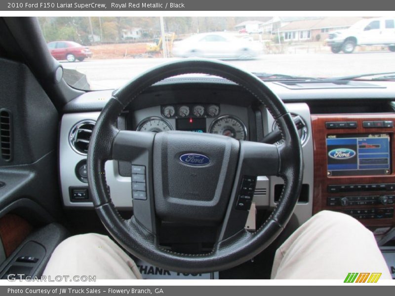 Royal Red Metallic / Black 2010 Ford F150 Lariat SuperCrew