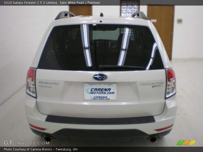 Satin White Pearl / Platinum 2010 Subaru Forester 2.5 X Limited