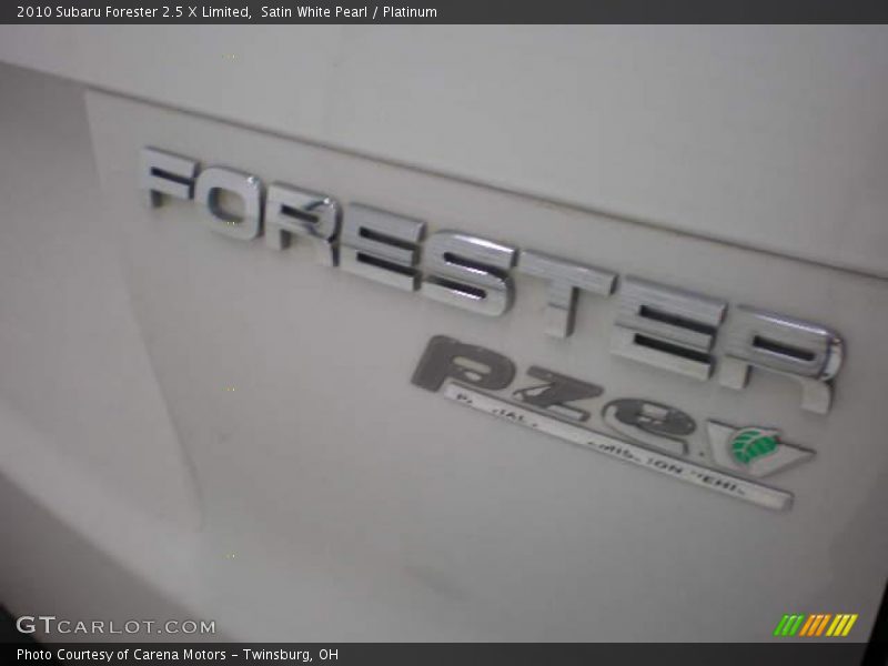 Satin White Pearl / Platinum 2010 Subaru Forester 2.5 X Limited