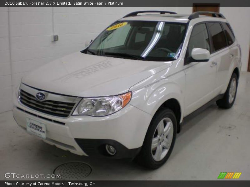 Satin White Pearl / Platinum 2010 Subaru Forester 2.5 X Limited