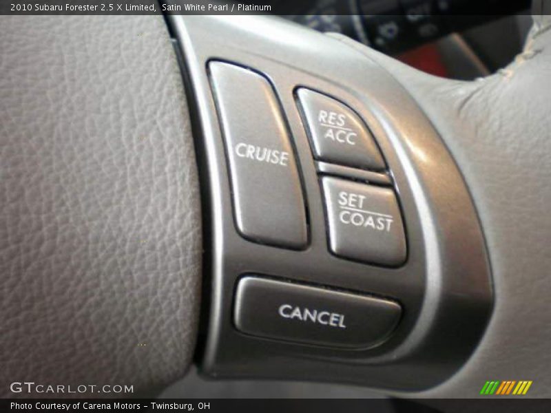 Satin White Pearl / Platinum 2010 Subaru Forester 2.5 X Limited