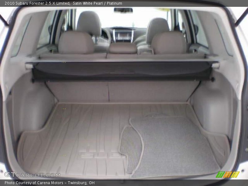 Satin White Pearl / Platinum 2010 Subaru Forester 2.5 X Limited