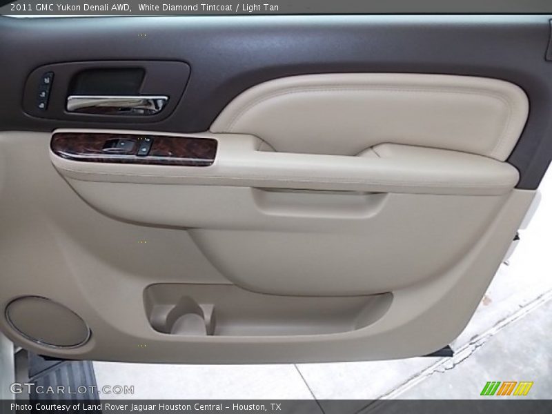 White Diamond Tintcoat / Light Tan 2011 GMC Yukon Denali AWD