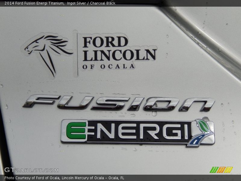 Ingot Silver / Charcoal Black 2014 Ford Fusion Energi Titanium