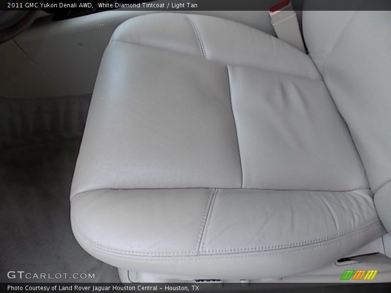 White Diamond Tintcoat / Light Tan 2011 GMC Yukon Denali AWD