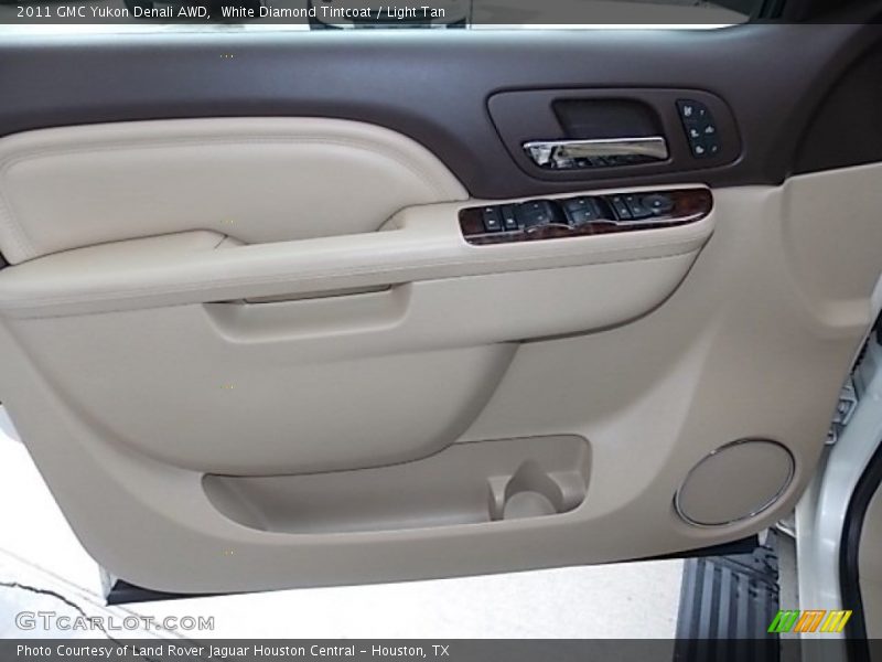 White Diamond Tintcoat / Light Tan 2011 GMC Yukon Denali AWD
