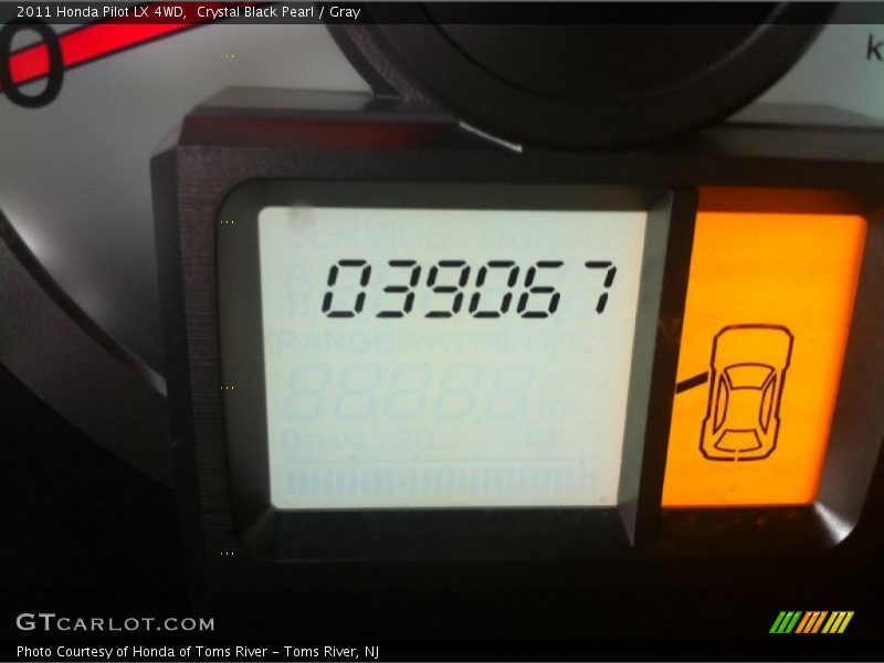 Crystal Black Pearl / Gray 2011 Honda Pilot LX 4WD