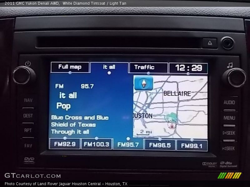 White Diamond Tintcoat / Light Tan 2011 GMC Yukon Denali AWD