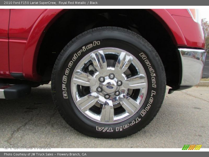 Royal Red Metallic / Black 2010 Ford F150 Lariat SuperCrew