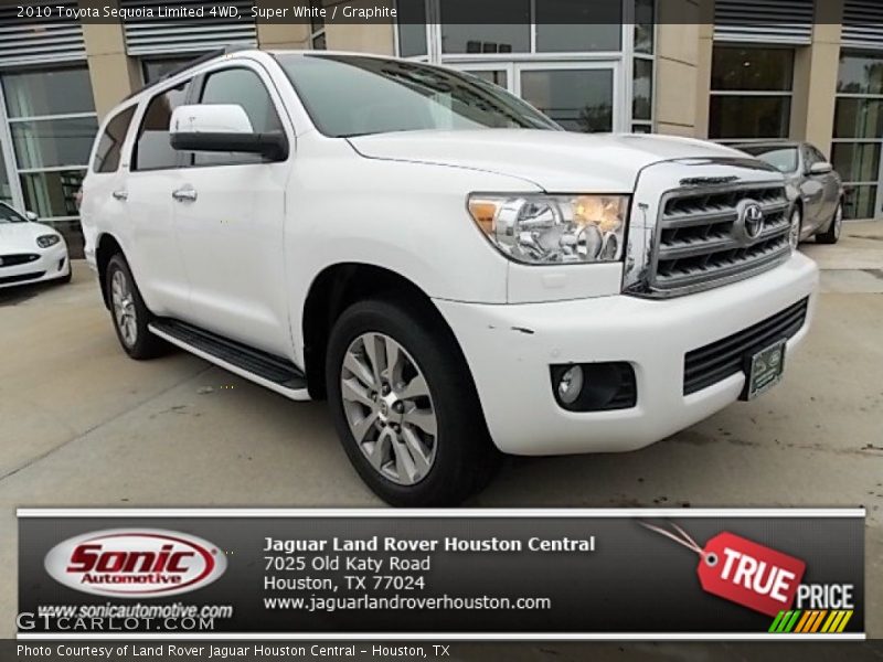 Super White / Graphite 2010 Toyota Sequoia Limited 4WD