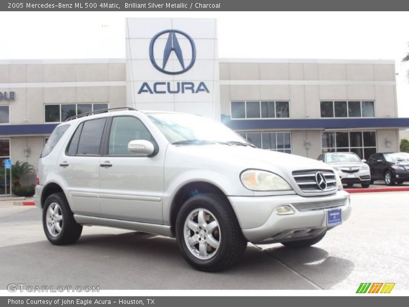 Brilliant Silver Metallic / Charcoal 2005 Mercedes-Benz ML 500 4Matic