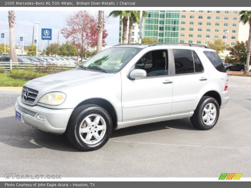 Brilliant Silver Metallic / Charcoal 2005 Mercedes-Benz ML 500 4Matic