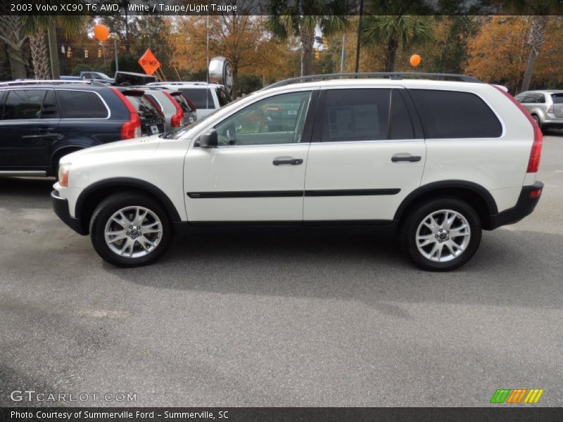 White / Taupe/Light Taupe 2003 Volvo XC90 T6 AWD