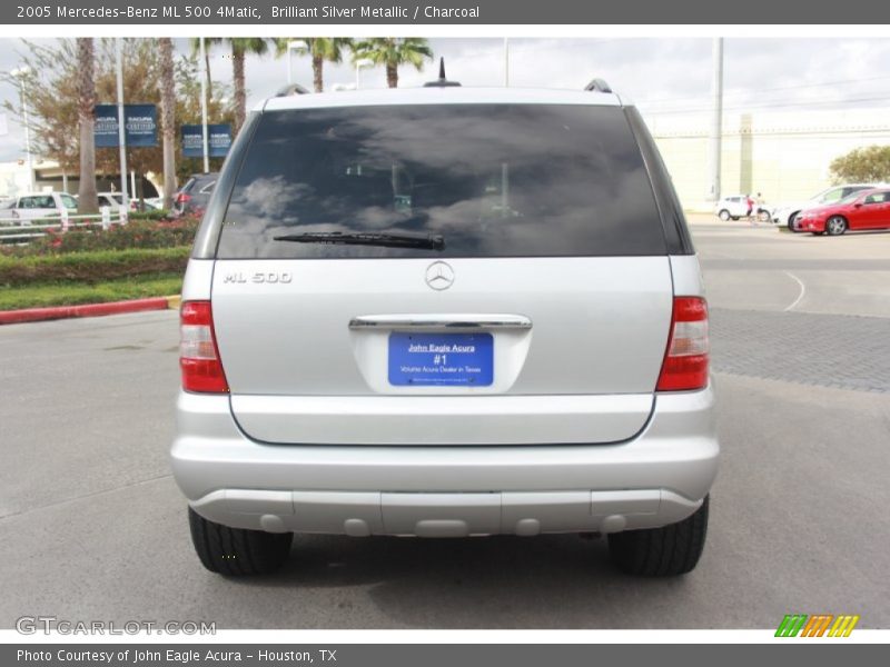 Brilliant Silver Metallic / Charcoal 2005 Mercedes-Benz ML 500 4Matic