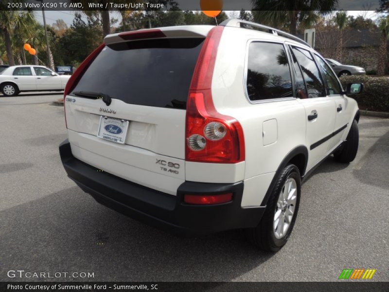 White / Taupe/Light Taupe 2003 Volvo XC90 T6 AWD