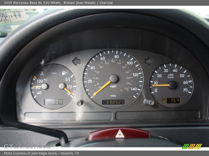 Brilliant Silver Metallic / Charcoal 2005 Mercedes-Benz ML 500 4Matic