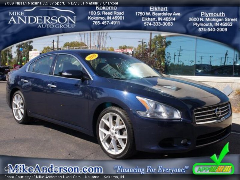 Navy Blue Metallic / Charcoal 2009 Nissan Maxima 3.5 SV Sport