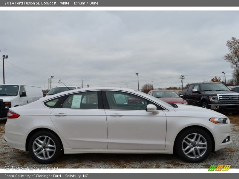 White Platinum / Dune 2014 Ford Fusion SE EcoBoost