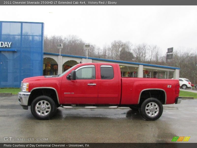 Victory Red / Ebony 2011 Chevrolet Silverado 2500HD LT Extended Cab 4x4