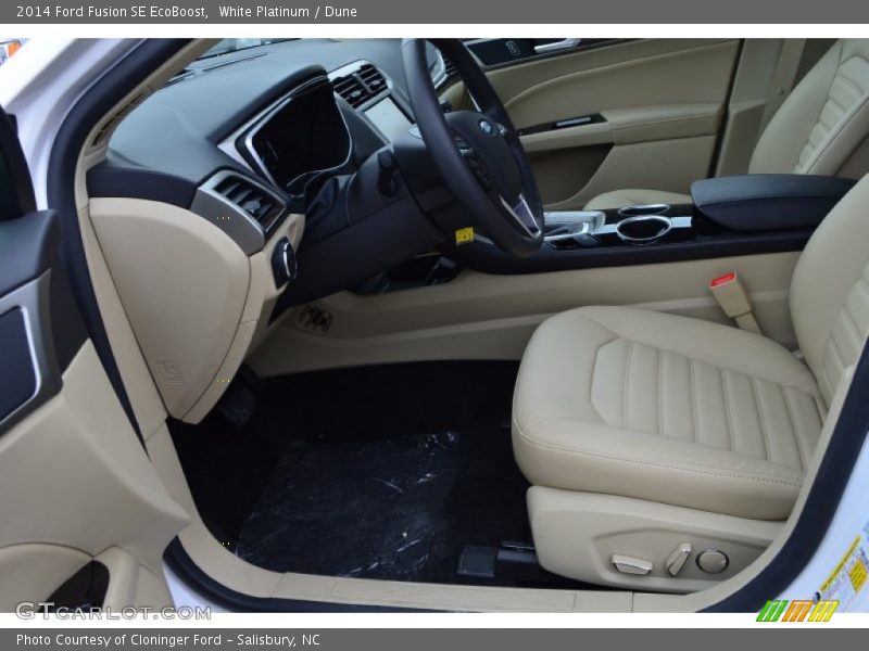 White Platinum / Dune 2014 Ford Fusion SE EcoBoost
