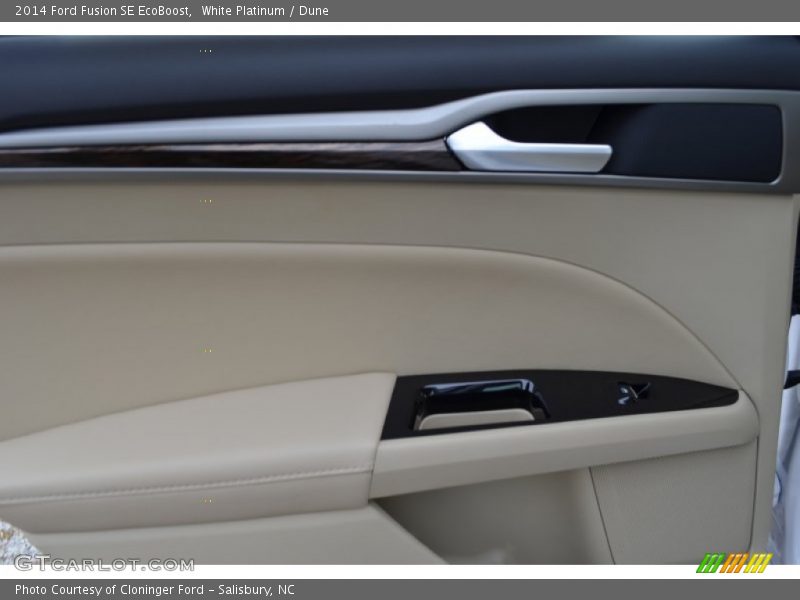 White Platinum / Dune 2014 Ford Fusion SE EcoBoost