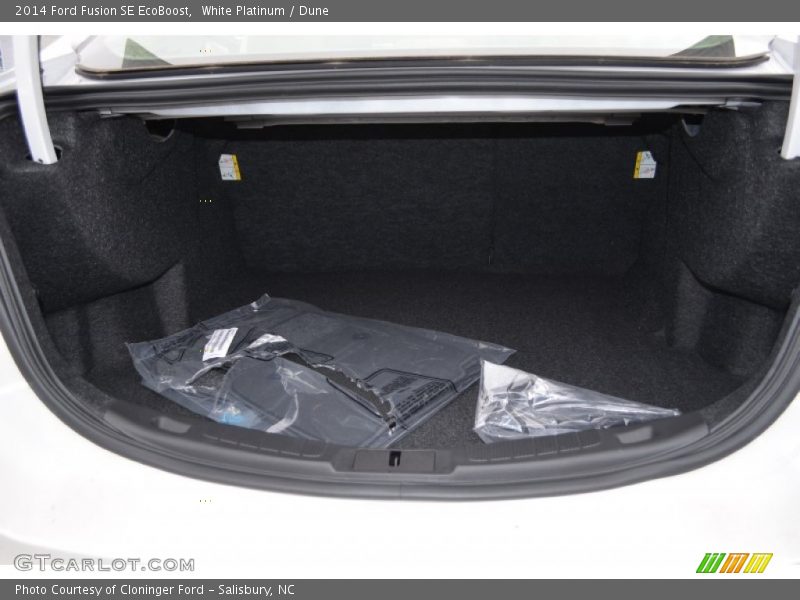 White Platinum / Dune 2014 Ford Fusion SE EcoBoost