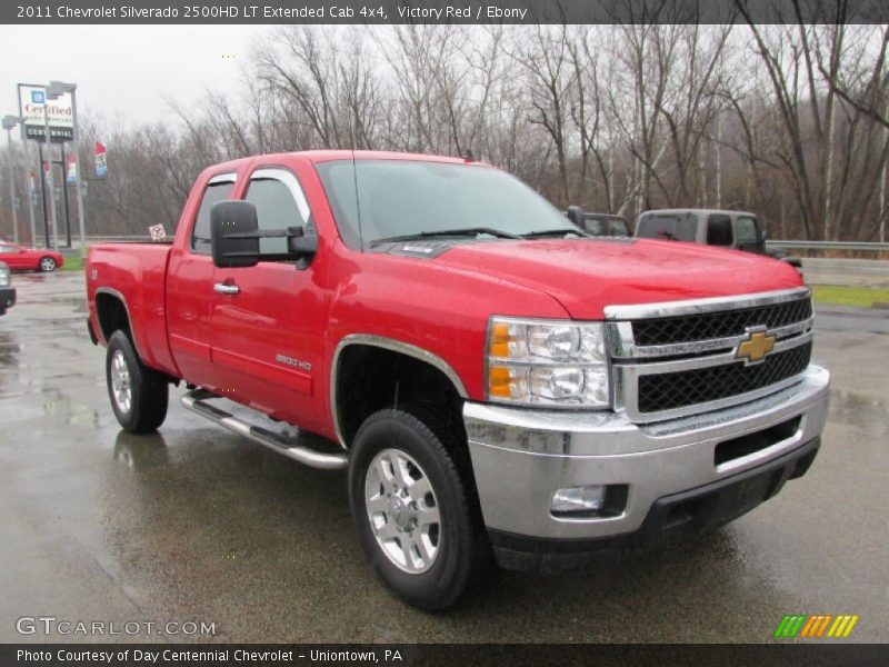 Victory Red / Ebony 2011 Chevrolet Silverado 2500HD LT Extended Cab 4x4
