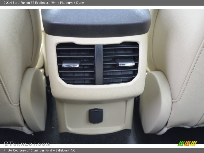 White Platinum / Dune 2014 Ford Fusion SE EcoBoost