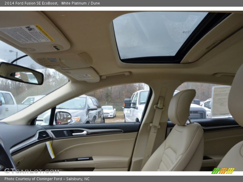 White Platinum / Dune 2014 Ford Fusion SE EcoBoost