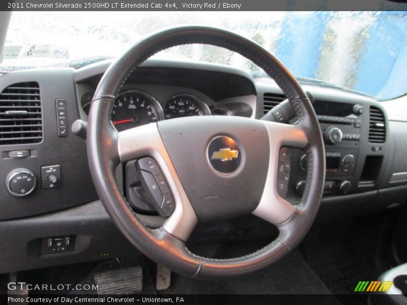 Victory Red / Ebony 2011 Chevrolet Silverado 2500HD LT Extended Cab 4x4