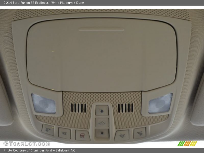 White Platinum / Dune 2014 Ford Fusion SE EcoBoost