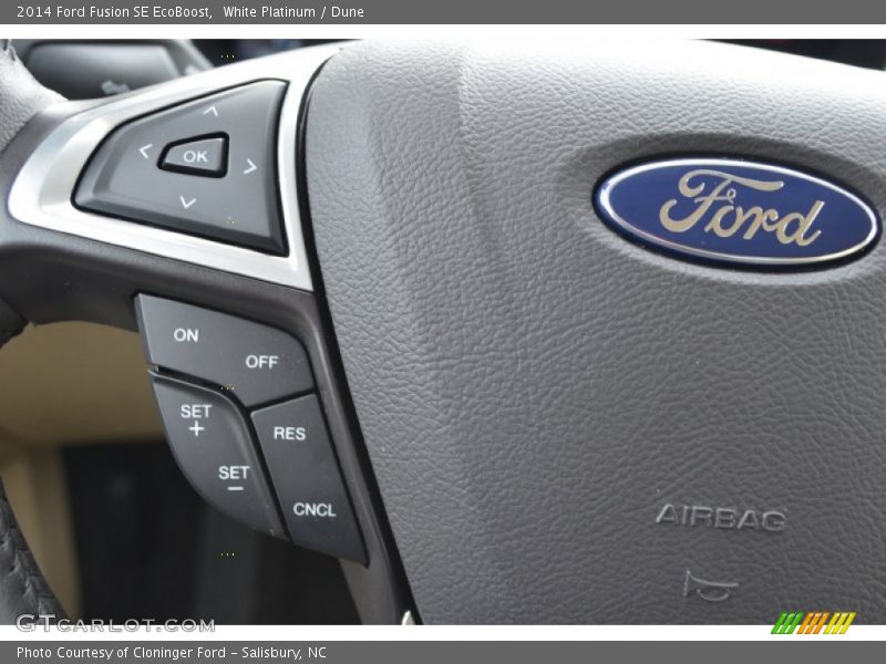 White Platinum / Dune 2014 Ford Fusion SE EcoBoost