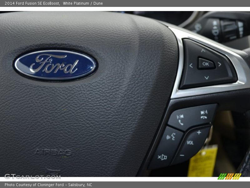 White Platinum / Dune 2014 Ford Fusion SE EcoBoost