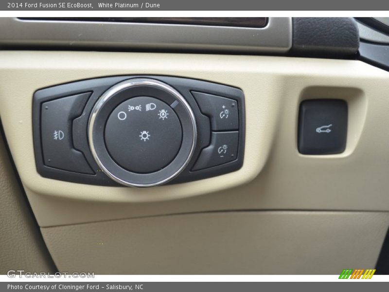 White Platinum / Dune 2014 Ford Fusion SE EcoBoost