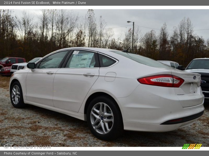 White Platinum / Dune 2014 Ford Fusion SE EcoBoost