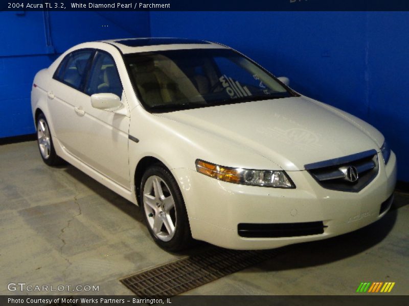 White Diamond Pearl / Parchment 2004 Acura TL 3.2